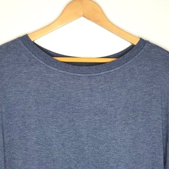 LOU & GREY Blue Long Sleeve Oversized Thick Shirt Dress size XS - Picture 2 of 13